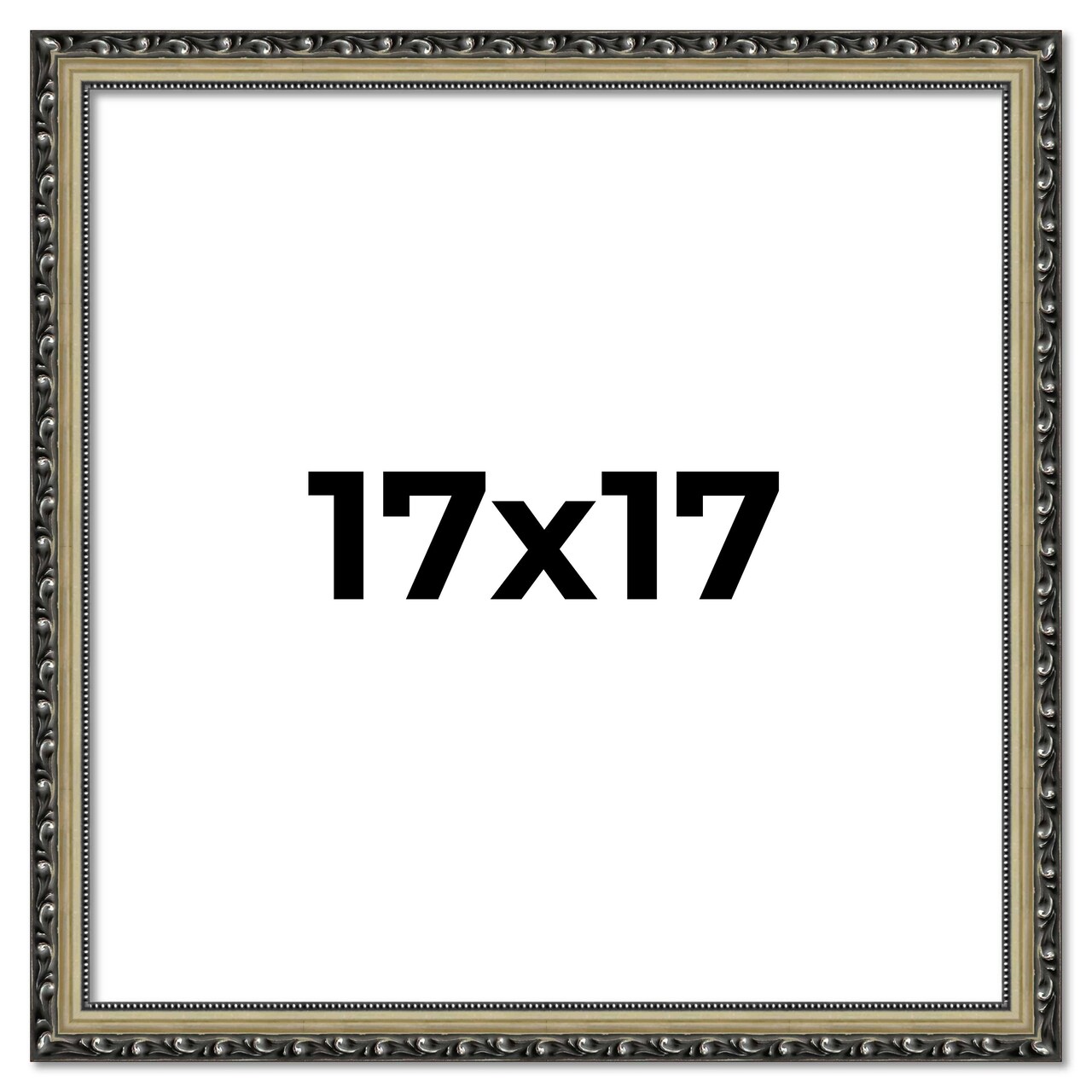 17x17 Museum-Quality Picture Frame with UV-Resistant Acrylic & Acid-Free Backing, Available in 4 Finishes - Gold, Silver, Bronze, and Black